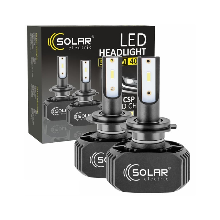 Автолампа SOLAR H7 LED 12/24V 40W 5000Lm 6000K, CSP1860 (8207) - фото 2