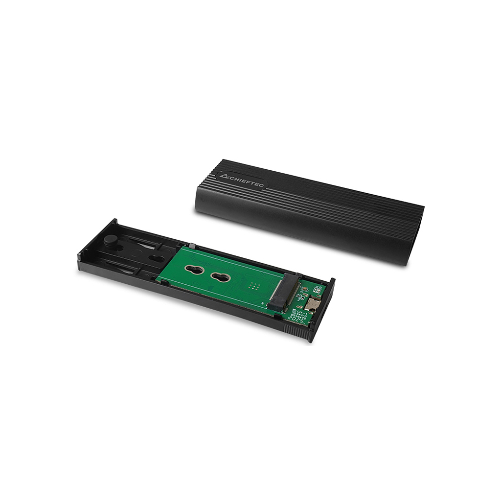 Кишеня зовнішня Chieftec USB 3.2 Gen2 Type-C M.2 PCIe NVMe/SATA SSD (CEB-M2C-TL) - фото 2 Кишеня зовнішня Chieftec USB 3.2 Gen2 Type-C M.2 PCIe NVMe/SATA SSD (CEB-M2C-TL) - фото 2
