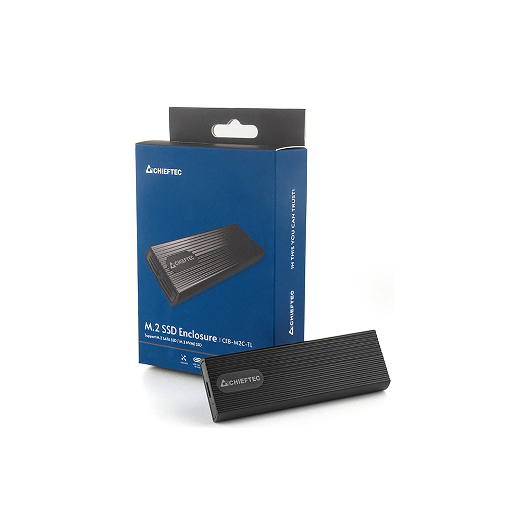 Кишеня зовнішня Chieftec USB 3.2 Gen2 Type-C M.2 PCIe NVMe/SATA SSD (CEB-M2C-TL) - фото 6 Кишеня зовнішня Chieftec USB 3.2 Gen2 Type-C M.2 PCIe NVMe/SATA SSD (CEB-M2C-TL) - фото 6