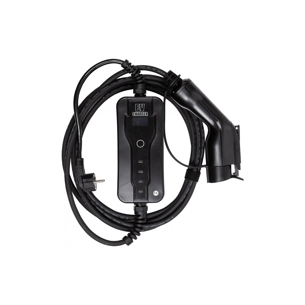 Зарядний пристрій для електромобіля HiSmart Type 1 - Schuko (220V), 16A, 3.6кВт, 1-фазное, 5м (EV200689) - фото 1
