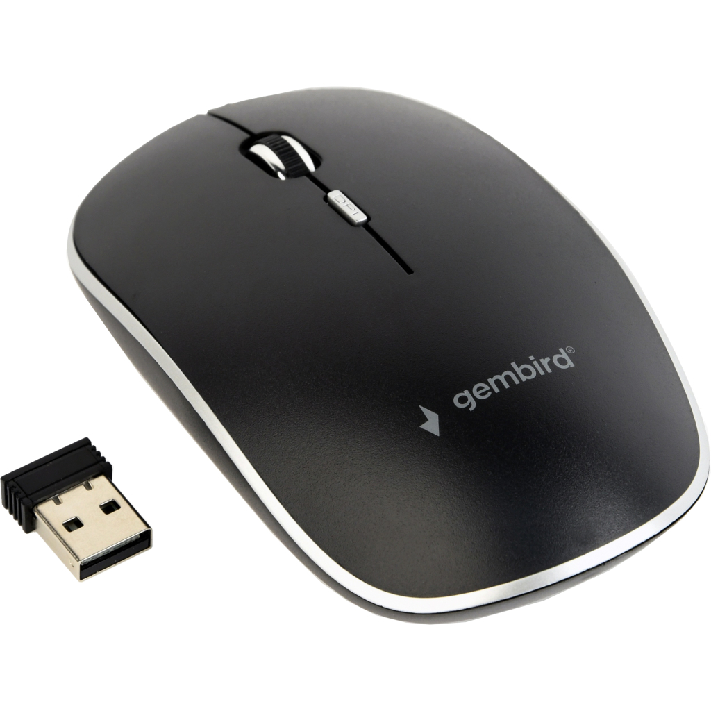 Мишка Gembird MUSW-4BS-01 Wireless Black (MUSW-4BS-01) - фото 1