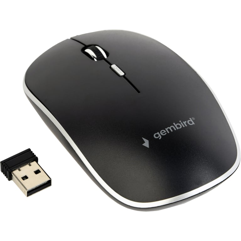 Мишка Gembird MUSW-4BS-01 Wireless Black (MUSW-4BS-01) - фото 1
