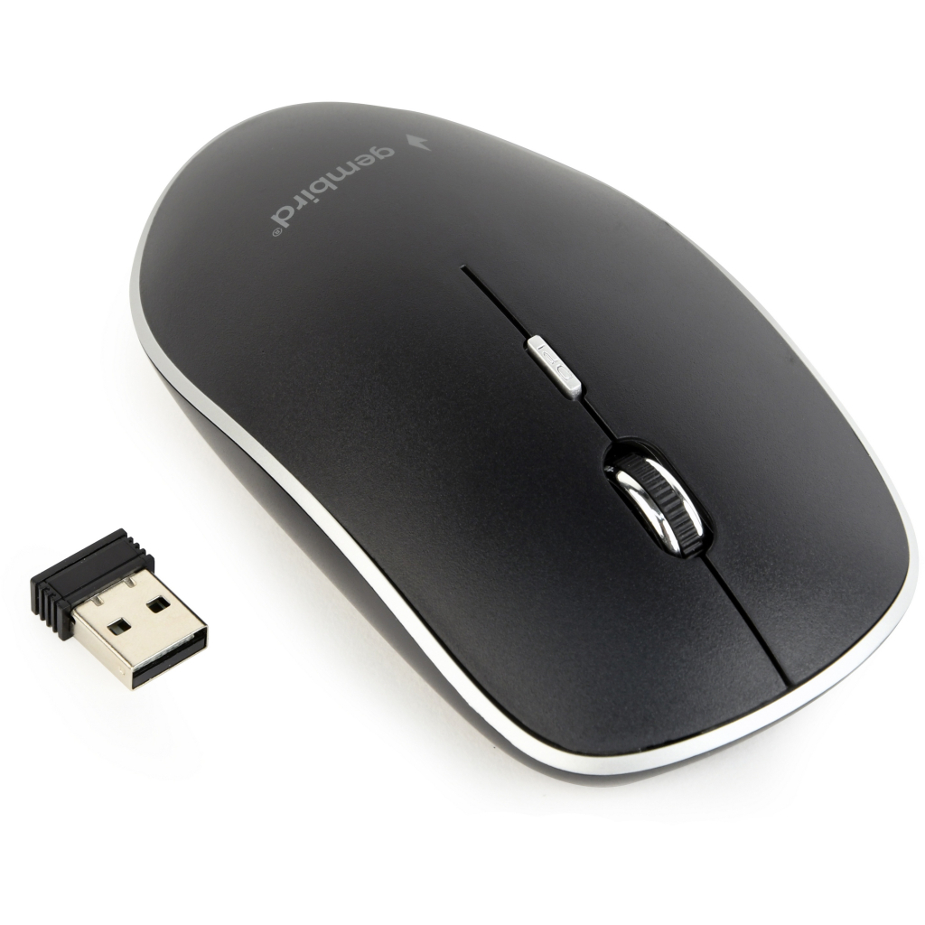 Мишка Gembird MUSW-4BS-01 Wireless Black (MUSW-4BS-01) - фото 2 Мишка Gembird MUSW-4BS-01 Wireless Black (MUSW-4BS-01) - фото 2