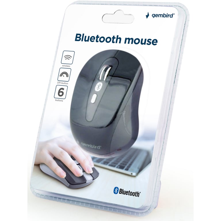 Мишка Gembird MUSWB-6B-01 Bluetooth Black (MUSWB-6B-01) - фото 3