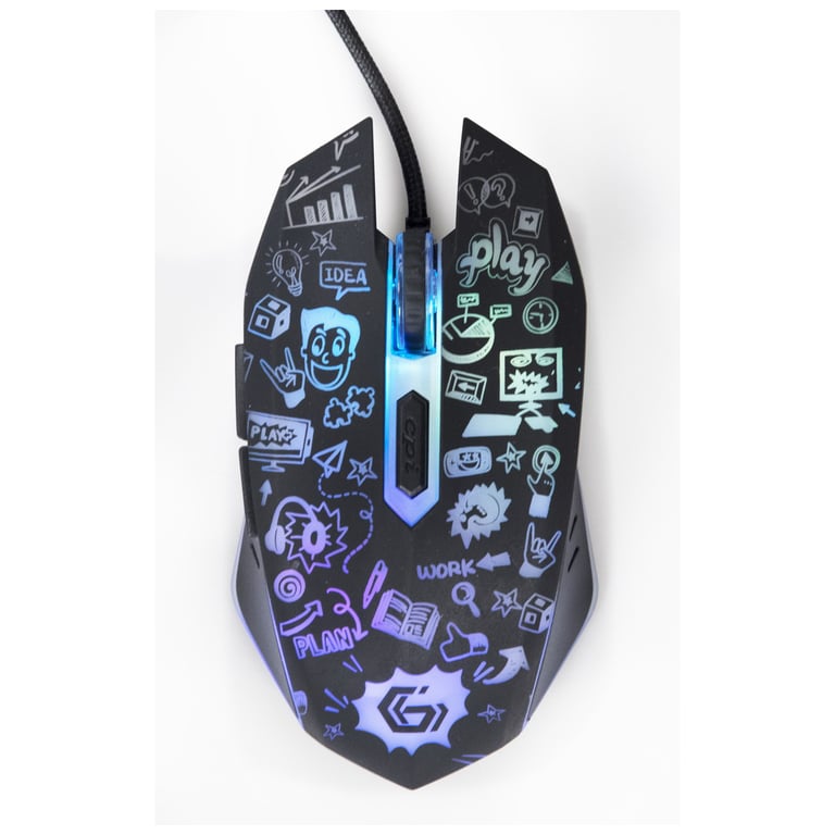 Мишка Gembird MUS-6B-GRAFIX-01 USB Black (MUS-6B-GRAFIX-01) - фото 2