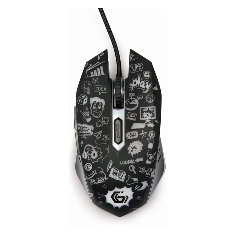 Мишка Gembird MUS-6B-GRAFIX-01 USB Black (MUS-6B-GRAFIX-01) - фото 3