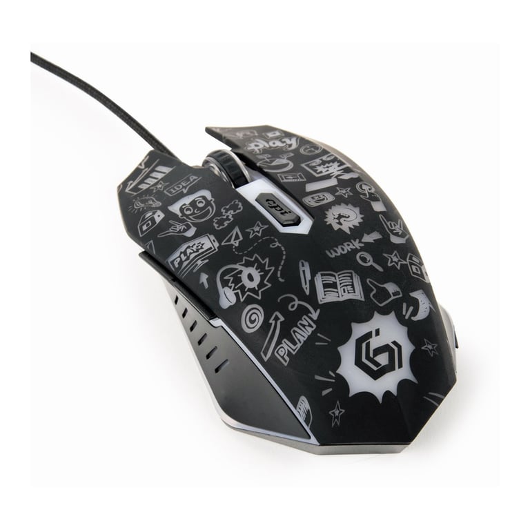 Мишка Gembird MUS-6B-GRAFIX-01 USB Black (MUS-6B-GRAFIX-01) - фото 7