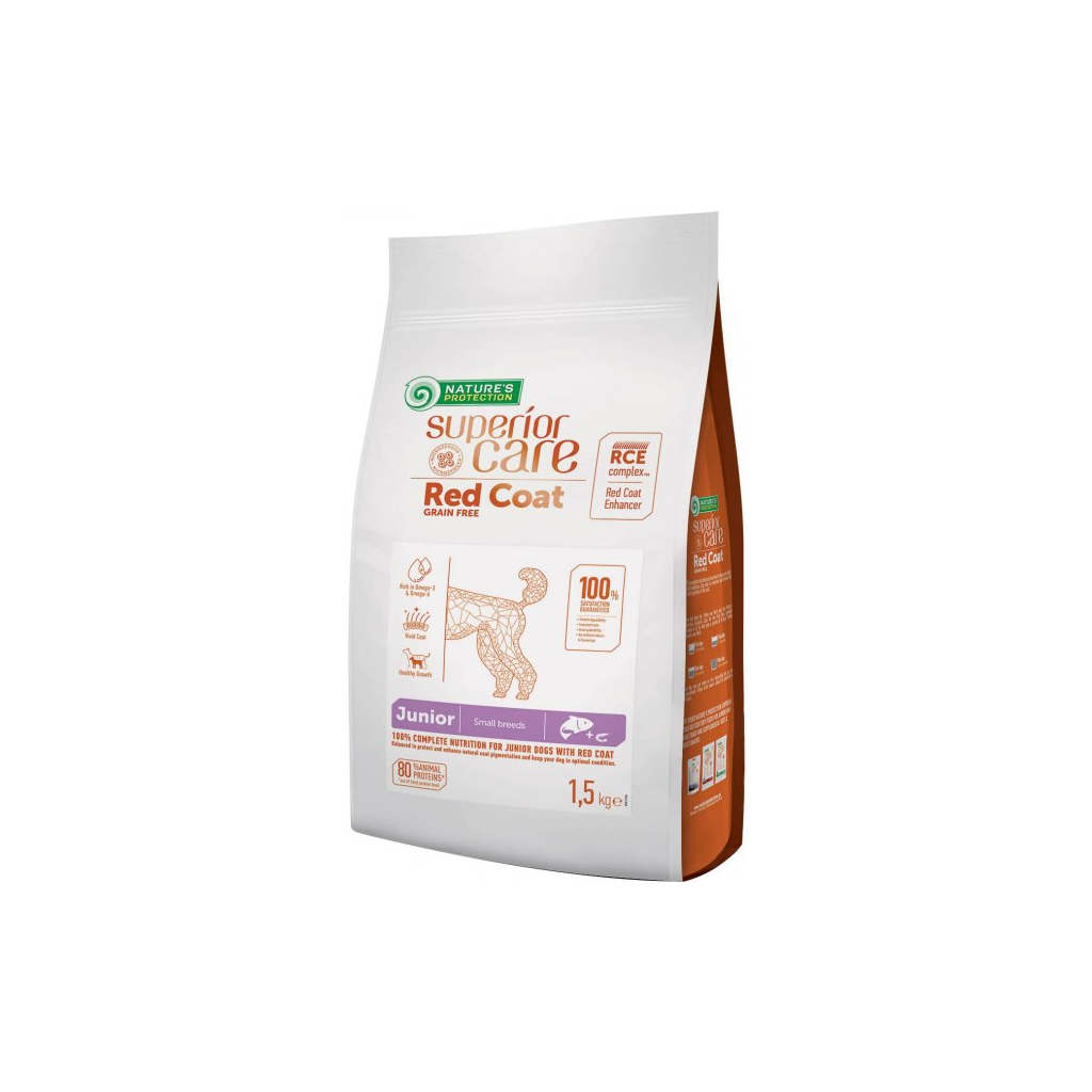 Сухий корм для собак Nature's Protection Superior Care Red Coat Grain Free Junior Mini Breeds 1.5 кг (NPSC47228) - фото 1 Сухий корм для собак Nature's Protection Superior Care Red Coat Grain Free Junior Mini Breeds 1.5 кг (NPSC47228) - фото 1