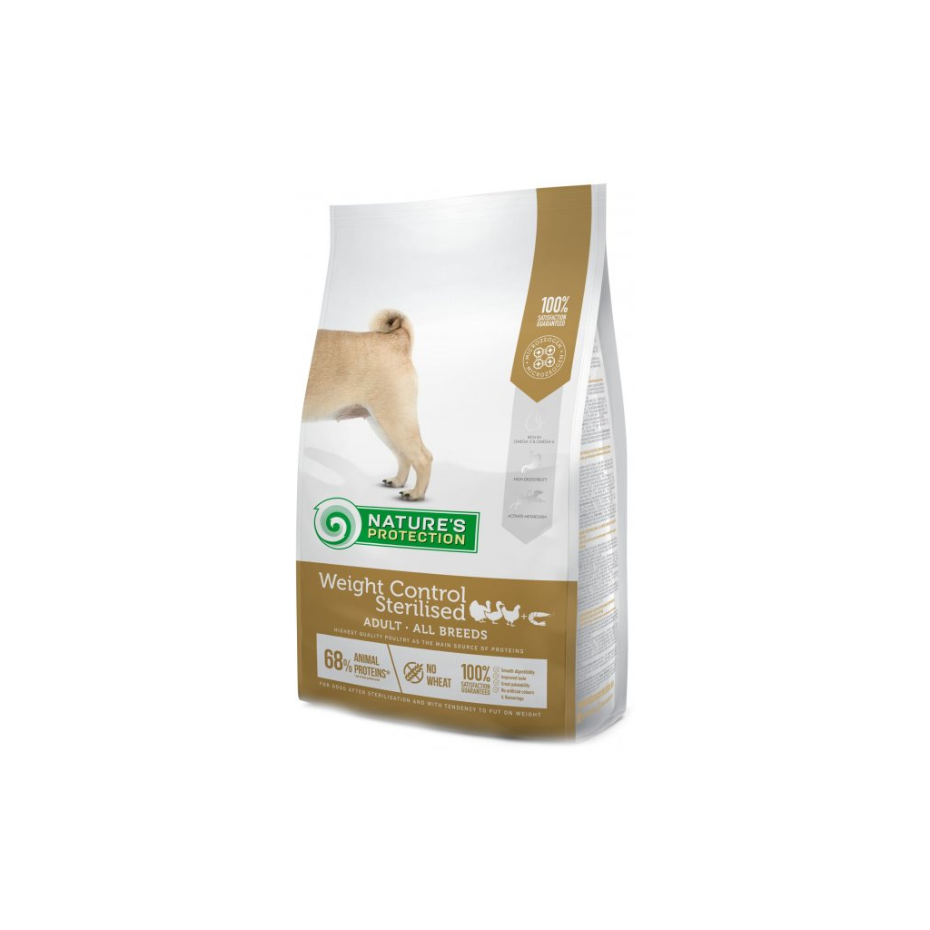 Сухий корм для собак Nature's Protection Weight Control Sterilised Adult all breeds 4 кг (NPS45660) - фото 1