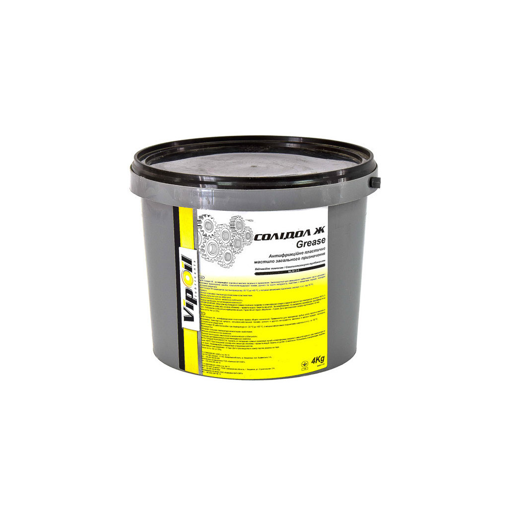 Мастило автомобільне VIPOIL Солідол Ж, 4,5 kg (0352074) - фото 1