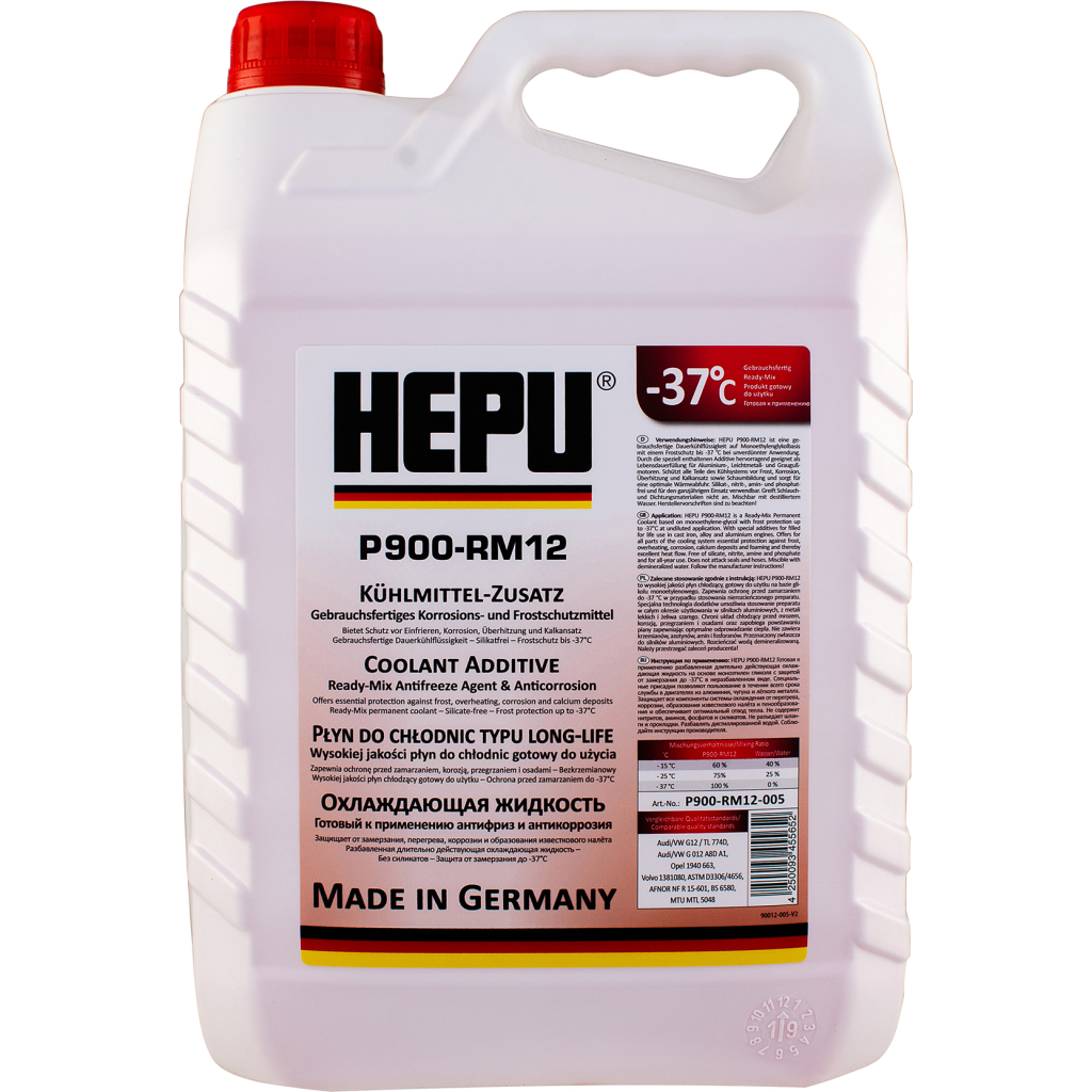 Антифриз HEPU 5л red (P900-RM12-005) - фото 1