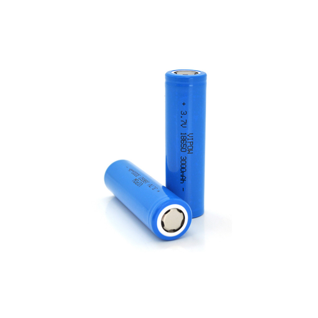 Акумулятор 18650 Li-Ion ICR18650 FlatTop, 3000mAh, 3.7V, Blue Vipow (ICR18650-3000mAhFT) - фото 1