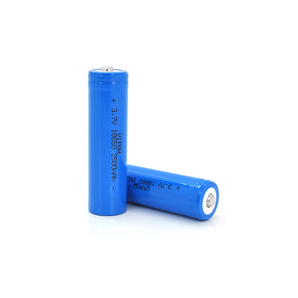 Акумулятор 18650 Li-Ion ICR18650 TipTop, 2500mAh, 3.7V, Blue Vipow (ICR18650-2500mAhTT) - фото 1