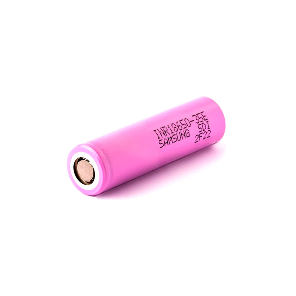 Акумулятор 18650 3350mAh, 8A, 4.2/3.6/2.5V, pink Samsung (INR18650-35E) - фото 1