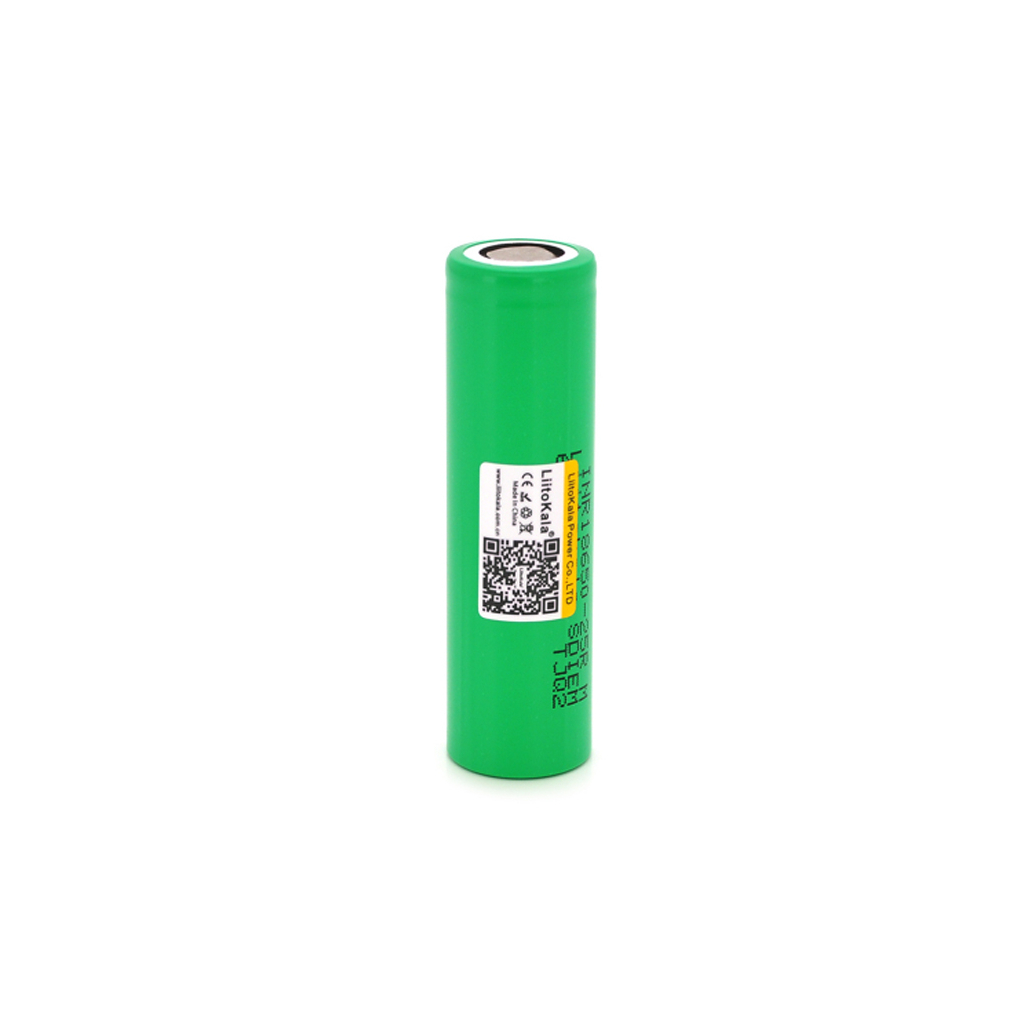 Акумулятор 18650 2500mAh (2450-2650mah), 3.7V (2.75-4.2V), green, PVC BOX Liitokala (Lii-25R) - фото 1