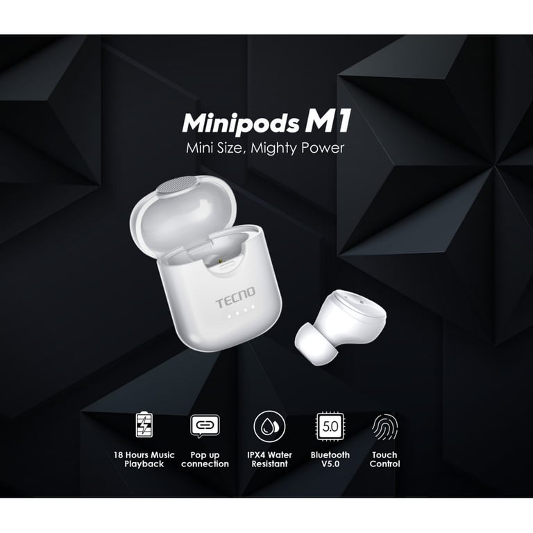 Навушники Tecno Minipods M1 Mono White (4895180759475) - фото 11