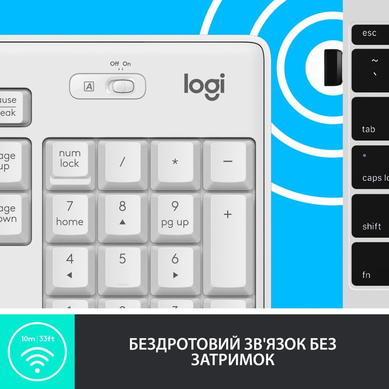 Комплект Logitech MK295 Silent UA Off-White (920-009824) - фото 5