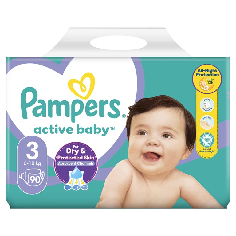 Підгузки Pampers Active Baby Mid Розмір 3 (6-10 кг) 90 ш (8001090949455) - фото 2