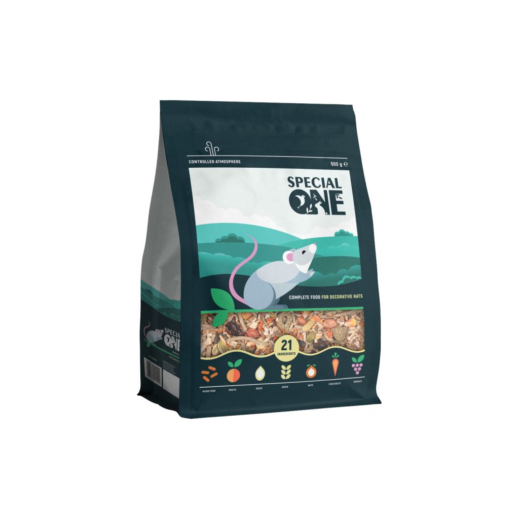 Корм для гризунів Special One для декоративних щурів 500 г (4823082421190) - фото 1 Корм для гризунів Special One для декоративних щурів 500 г (4823082421190) - фото 1