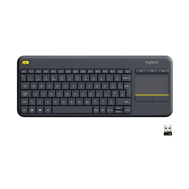 Клавіатура Logitech K400 Plus Touch Wireless UA Black (920-007145) - фото 1
