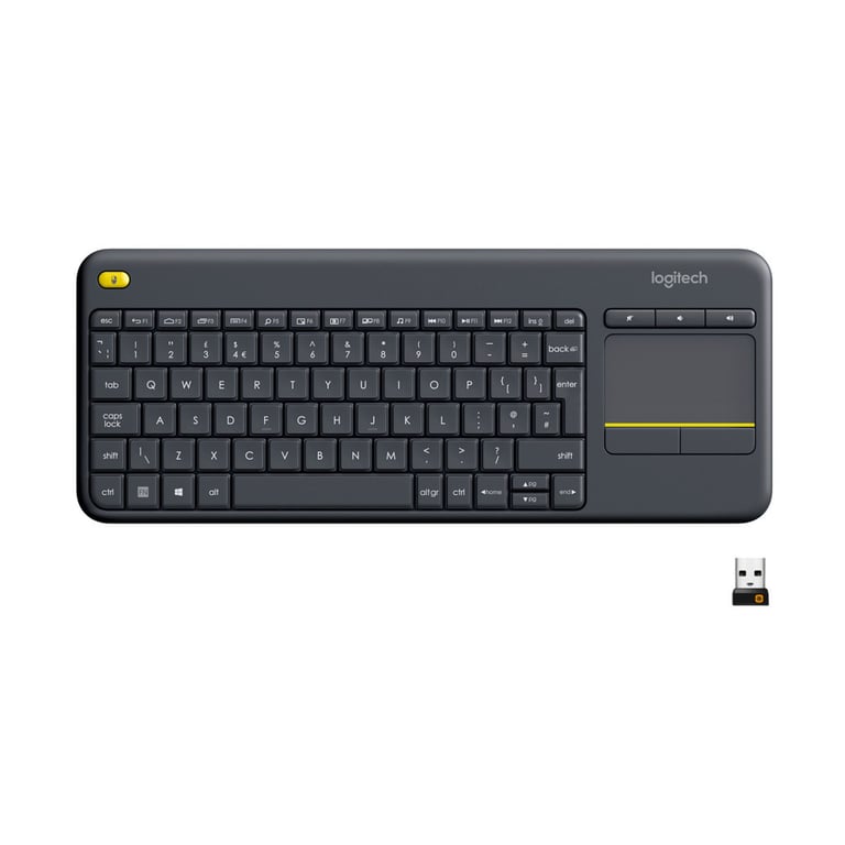 Клавіатура Logitech K400 Plus Touch Wireless UA Black (920-007145) - фото 1