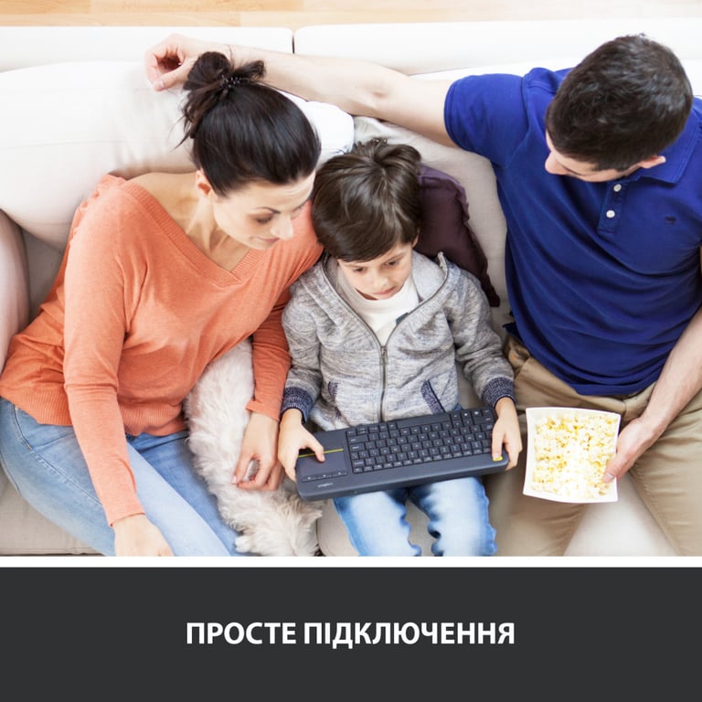 Клавіатура Logitech K400 Plus Touch Wireless UA Black (920-007145) - фото 5