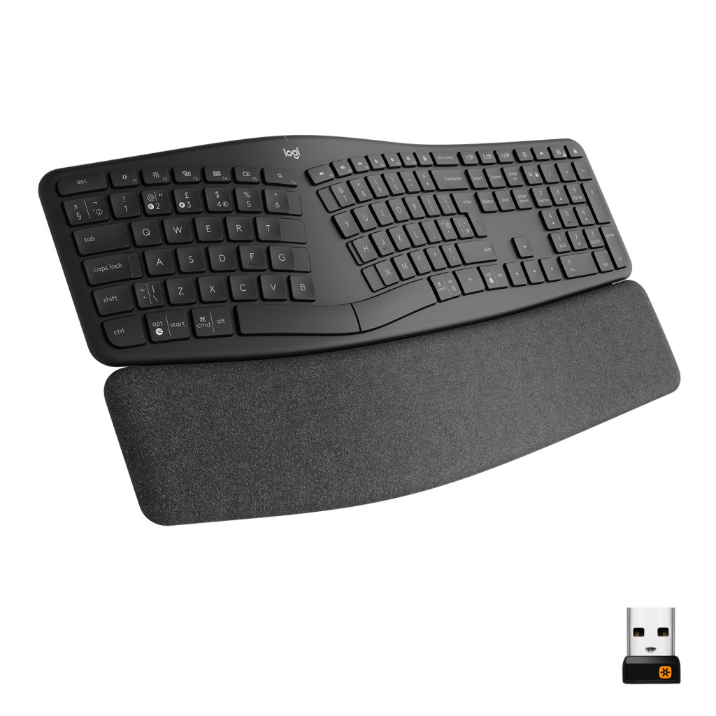 Клавіатура Logitech ERGO K860 Bluetooth/Wireless UA Black (920-010108) - фото 1