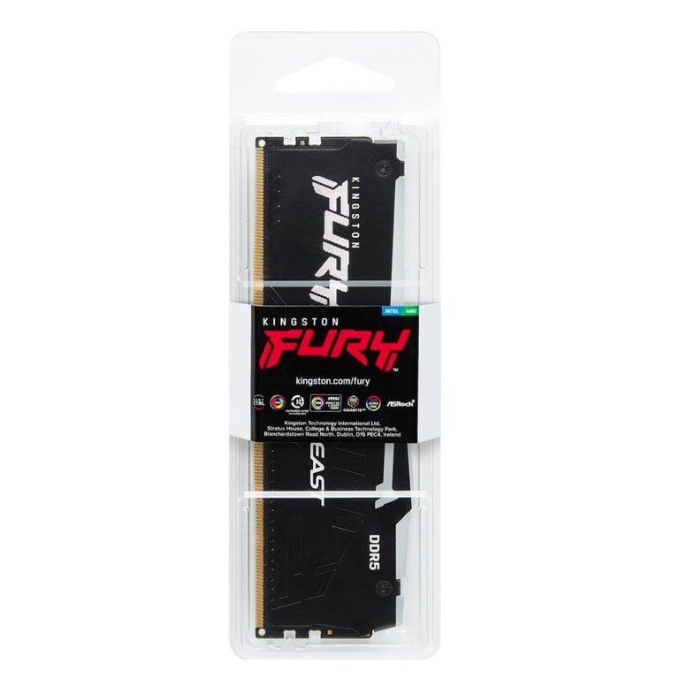 Модуль пам'яті для комп'ютера DDR5 16GB 5200 MHz Beast Black RGB Kingston Fury (ex.HyperX) (KF552C40BBA-16) - фото 3