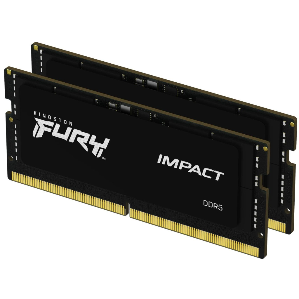 Модуль пам'яті для ноутбука SoDIMM DDR5 64GB (2x32GB) 4800 MHz FURY Impact Kingston Fury (ex.HyperX) (KF548S38IBK2-64) - фото 1