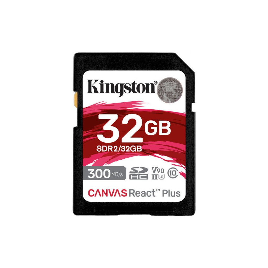 Карта пам%27яті Kingston 32GB class 10 UHS-II U3 Canvas React Plus (SDR2/32GB) - головне фото