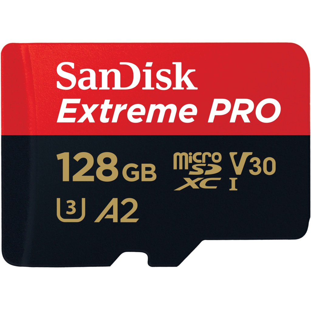 Карта пам'яті SanDisk 128 GB microSDXC UHS-I U3 Extreme Pro+SD Adapter (SDSQXCD-128G-GN6MA) - фото 2 Карта пам'яті SanDisk 128 GB microSDXC UHS-I U3 Extreme Pro+SD Adapter (SDSQXCD-128G-GN6MA) - фото 2
