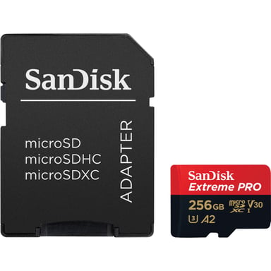 Карта пам'яті SanDisk 256 GB microSDXC UHS-I U3 Extreme Pro+SD Adapter (SDSQXCD-256G-GN6MA) - фото 1