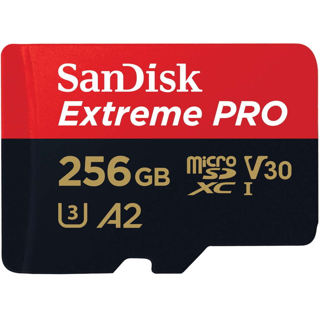 Карта пам'яті SanDisk 256 GB microSDXC UHS-I U3 Extreme Pro+SD Adapter (SDSQXCD-256G-GN6MA) - фото 2 Карта пам'яті SanDisk 256 GB microSDXC UHS-I U3 Extreme Pro+SD Adapter (SDSQXCD-256G-GN6MA) - фото 2