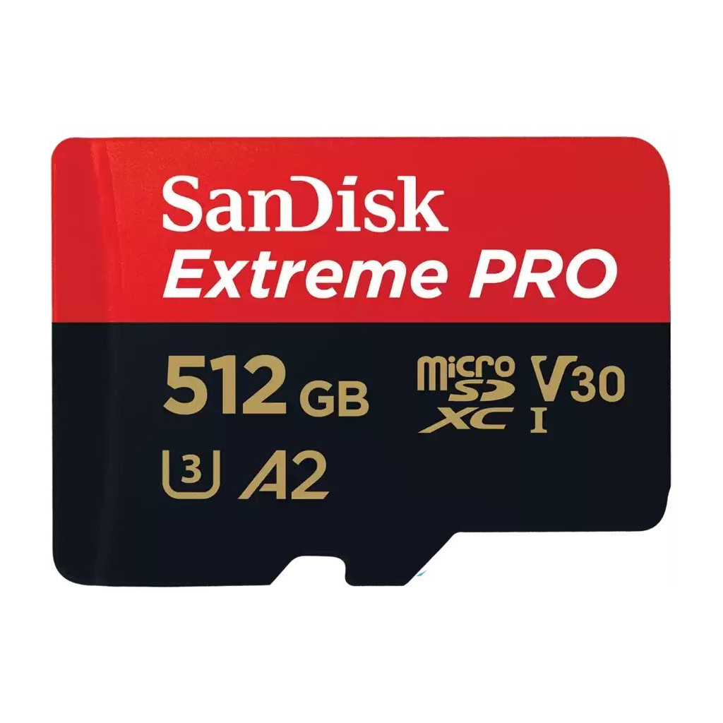 Карта пам'яті SanDisk 512 GB microSDXC UHS-I U3 Extreme Pro+SD Adapter (SDSQXCD-512G-GN6MA) - фото 2 Карта пам'яті SanDisk 512 GB microSDXC UHS-I U3 Extreme Pro+SD Adapter (SDSQXCD-512G-GN6MA) - фото 2