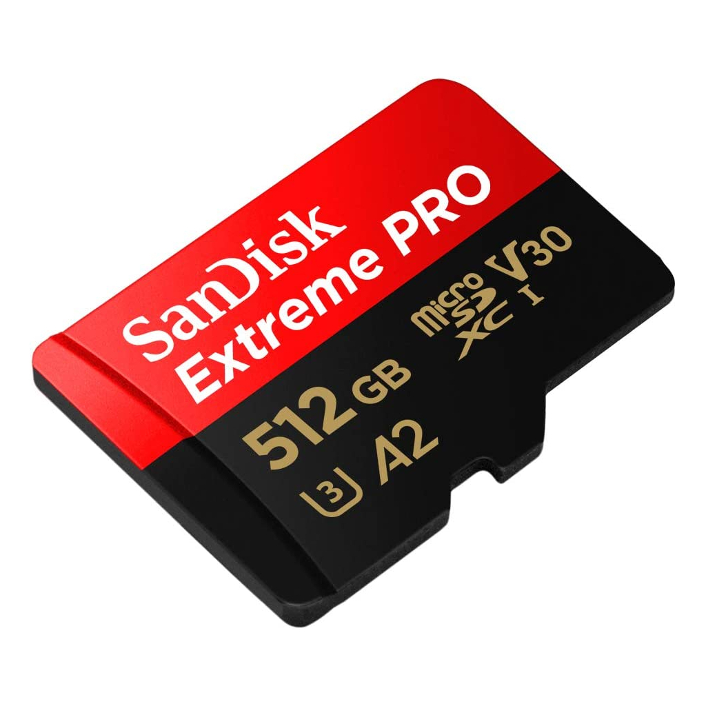 Карта пам'яті SanDisk 512 GB microSDXC UHS-I U3 Extreme Pro+SD Adapter (SDSQXCD-512G-GN6MA) - фото 3 Карта пам'яті SanDisk 512 GB microSDXC UHS-I U3 Extreme Pro+SD Adapter (SDSQXCD-512G-GN6MA) - фото 3
