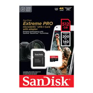 Карта пам'яті SanDisk 512 GB microSDXC UHS-I U3 Extreme Pro+SD Adapter (SDSQXCD-512G-GN6MA) - фото 4