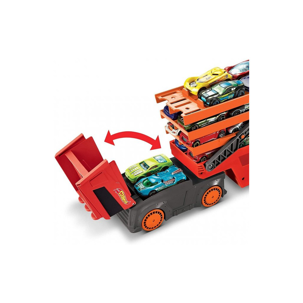 Ігровий набір Hot Wheels Вантажівка-транспортер (GHR48) - фото 12 Ігровий набір Hot Wheels Вантажівка-транспортер (GHR48) - фото 12
