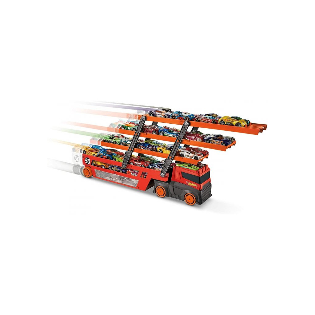 Ігровий набір Hot Wheels Вантажівка-транспортер (GHR48) - фото 3 Ігровий набір Hot Wheels Вантажівка-транспортер (GHR48) - фото 3