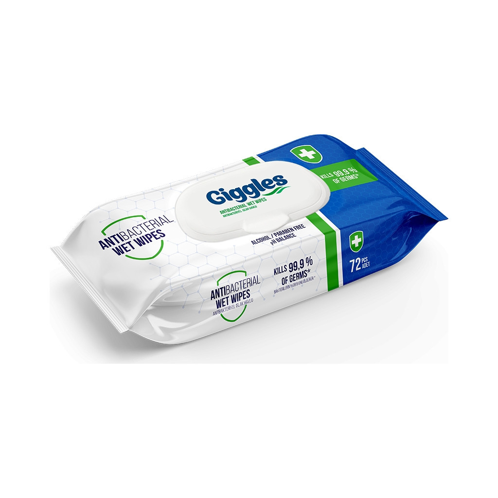 Дитячі вологі серветки Giggles Антибактеріальні 72 шт (8680131205189) - фото 1 Дитячі вологі серветки Giggles Антибактеріальні 72 шт (8680131205189) - фото 1