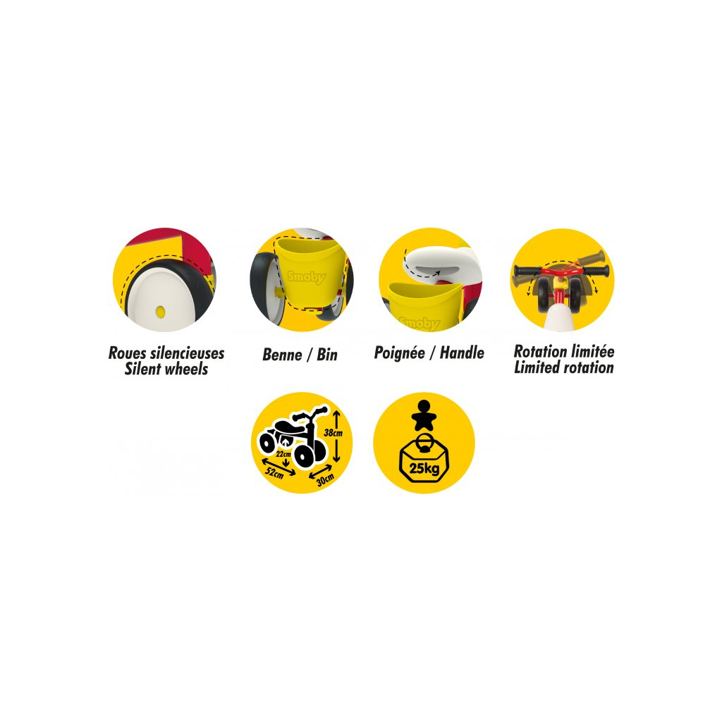 Біговел Smoby Toys Міккі Маус. Роккі (721404) - фото 6 Біговел Smoby Toys Міккі Маус. Роккі (721404) - фото 6