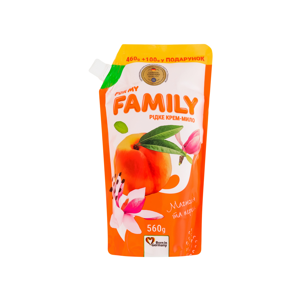 Рідке мило For My Family Магнолія та персик 560 г (4260637721501) - фото 1