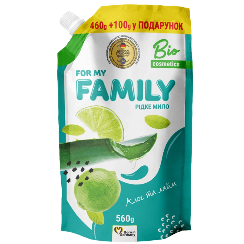 Рідке мило For My Family Алое та лайм 560 г (4260637721792) Рідке мило For My Family Алое та лайм 560 г (4260637721792)