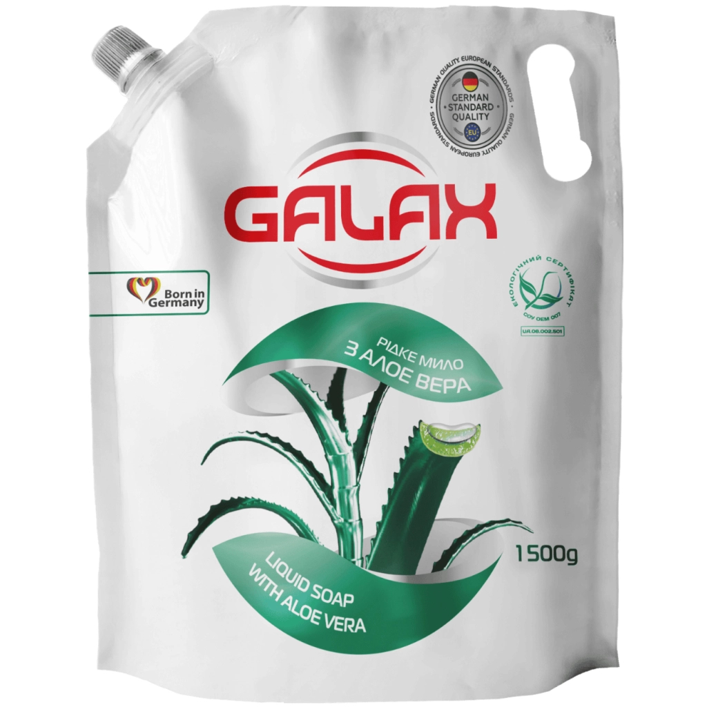 Рідке мило Galax Алое вера Дой-пак 1500 г (4823128000884) Рідке мило Galax Алое вера Дой-пак 1500 г (4823128000884)