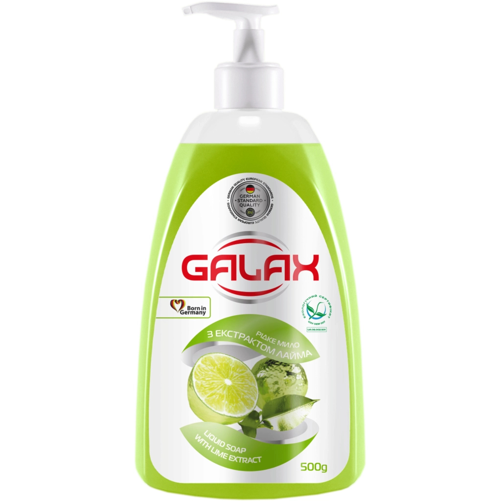 Рідке мило Galax З екстрактом лайма 500 г (4823128000853) Рідке мило Galax З екстрактом лайма 500 г (4823128000853)