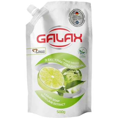 Рідке мило Galax З екстрактом лайма Дой-пак 500 г (4260637721631/4823128000914)