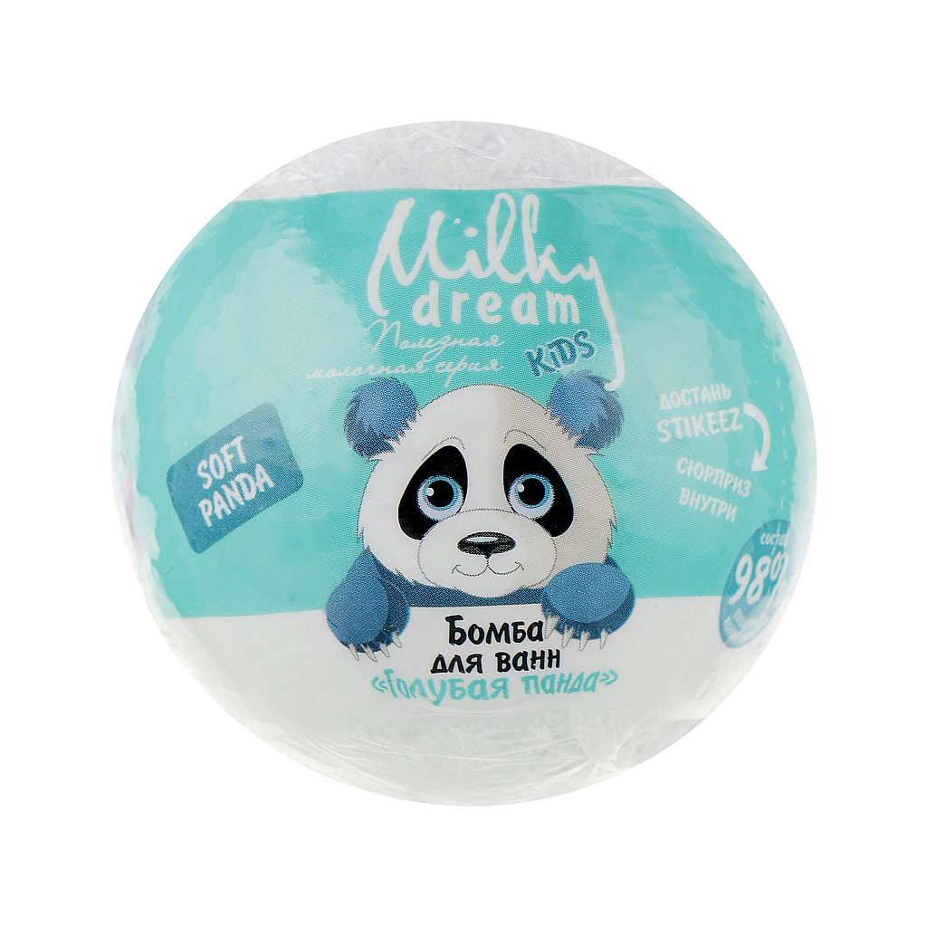 Бомбочка для ванни Milky Dream Kids Блакитна панда 100 г (4820205301711) - фото 1