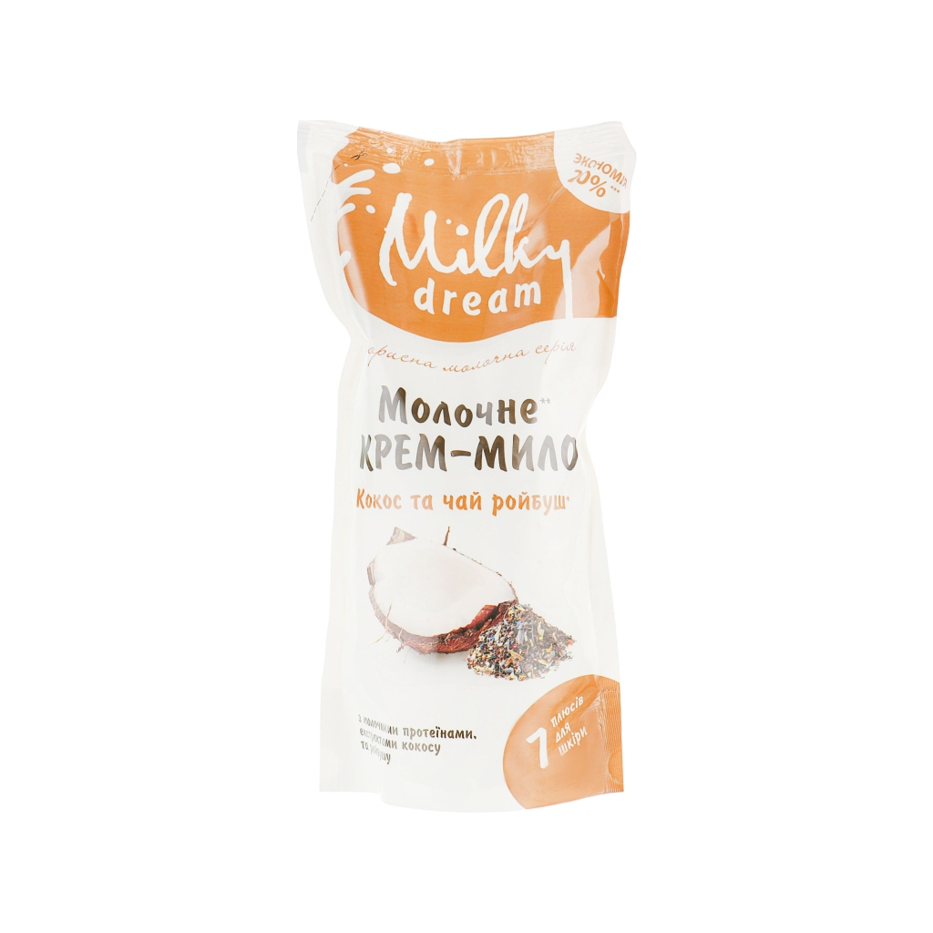 Рідке мило Milky Dream Кокос з чаєм ройбуш дой-пак 1000 мл (4820205300448) Рідке мило Milky Dream Кокос з чаєм ройбуш дой-пак 1000 мл (4820205300448)