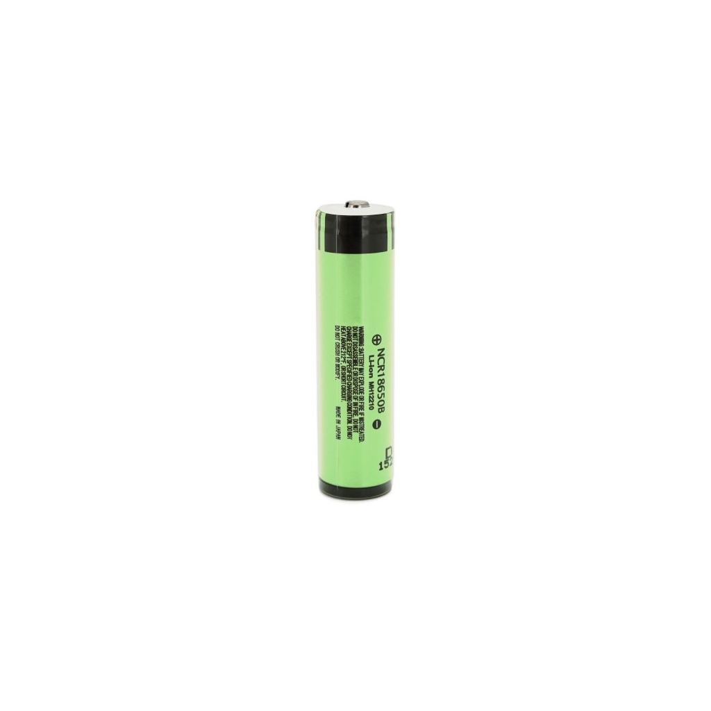 Акумулятор 18650 Li-Ion NCR18650B TipTop Protected, 3400mAh, 6.8A, 4.2/3.6/2.5V, green Panasonic (NCR18650B-P) - фото 1