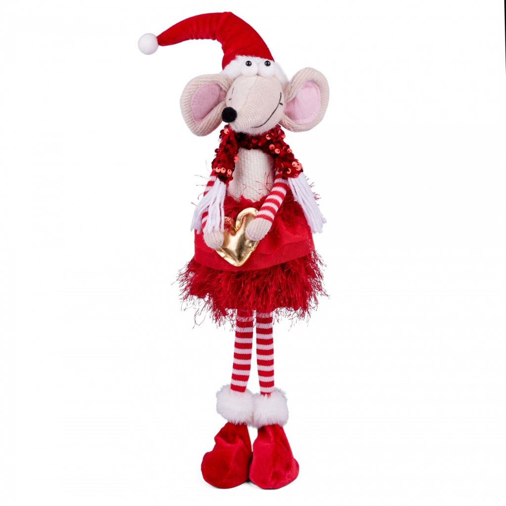 Новорічна фігурка Novogod`ko Мишеня Дівчинка в червоном, 56 см (974785) Новорічна фігурка Novogod`ko Мишеня Дівчинка в червоном, 56 см (974785)
