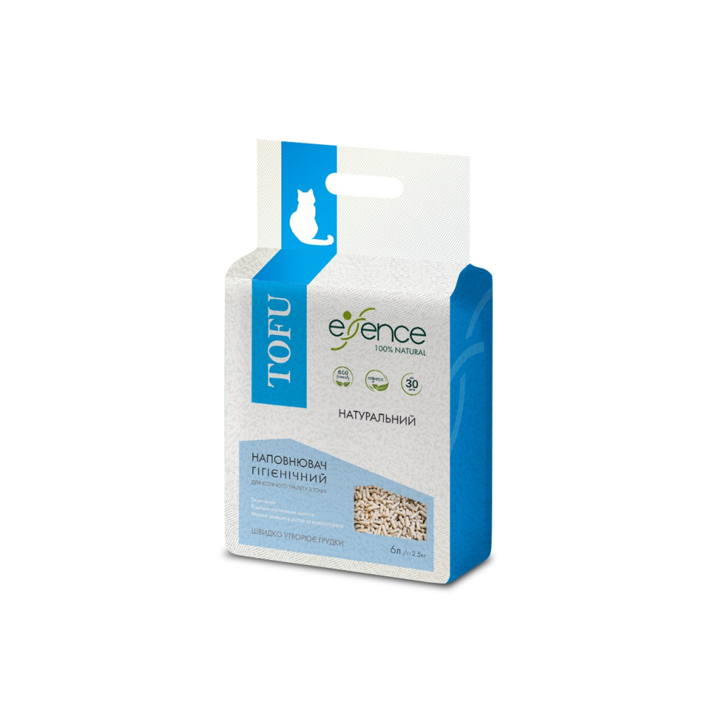 Наповнювач для туалету Essence Tofu натуральний 2 мм 6 л (4820261920031) - фото 2 Наповнювач для туалету Essence Tofu натуральний 2 мм 6 л (4820261920031) - фото 2